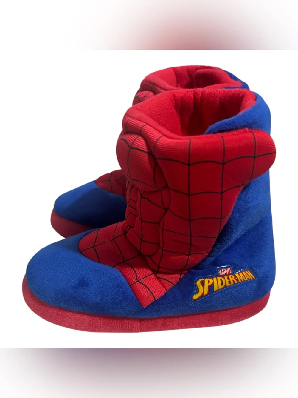Marvel Spider-Man Red & Blue Kids Plush Boots